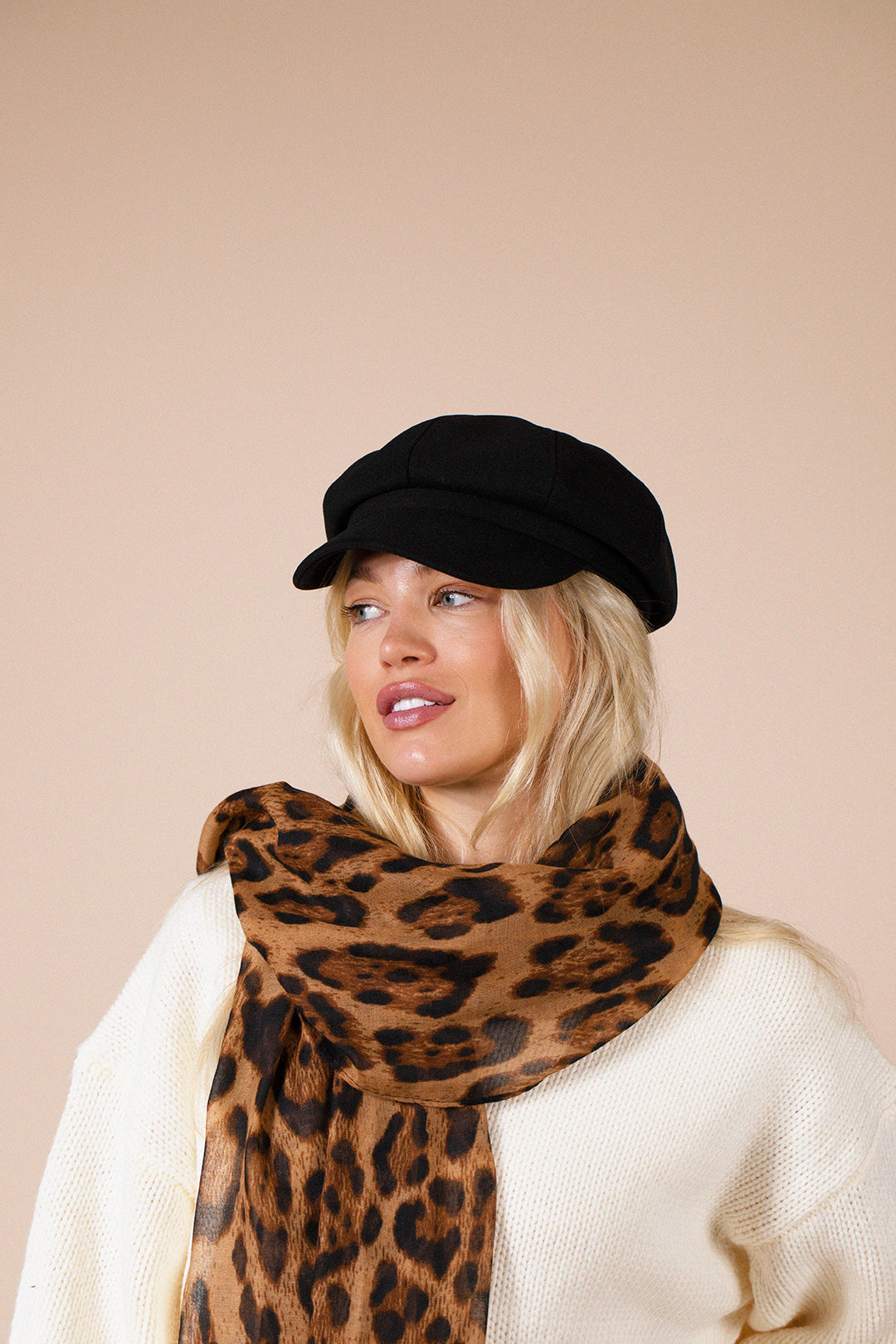 Scarf In Brown Leopard SC250406