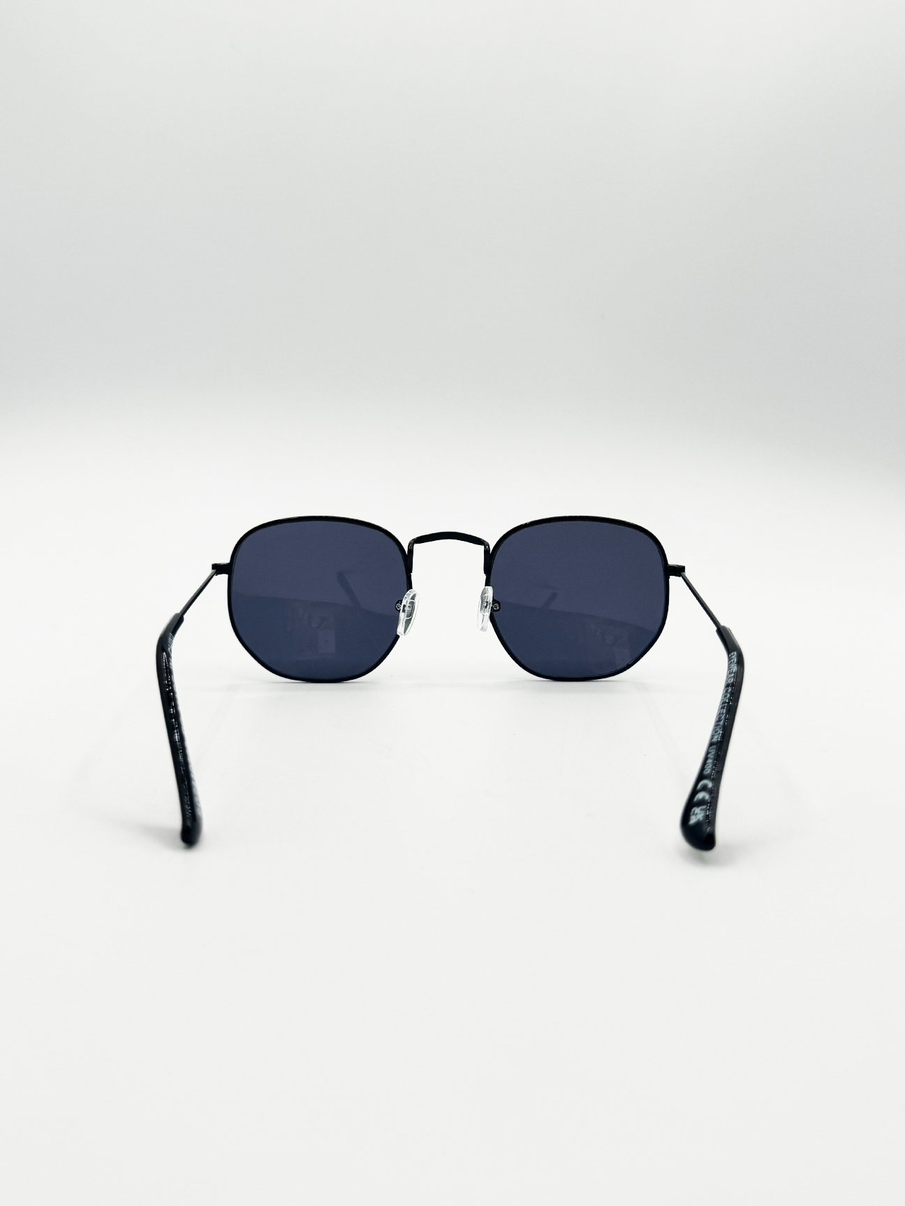 Hexagon Aviator Sunglasses In Black SG2607202