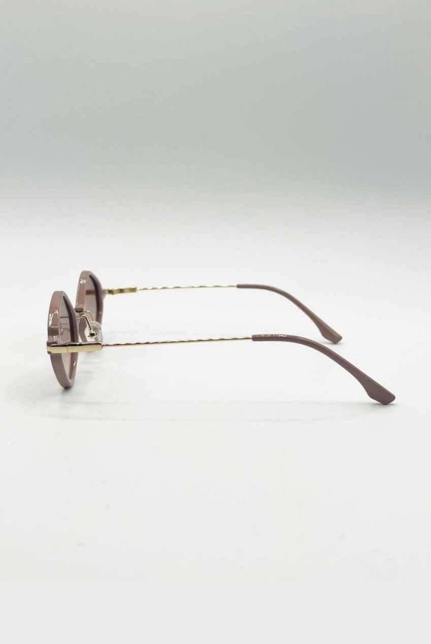 Diamond Shape Sunglasses In Nude SG2501128