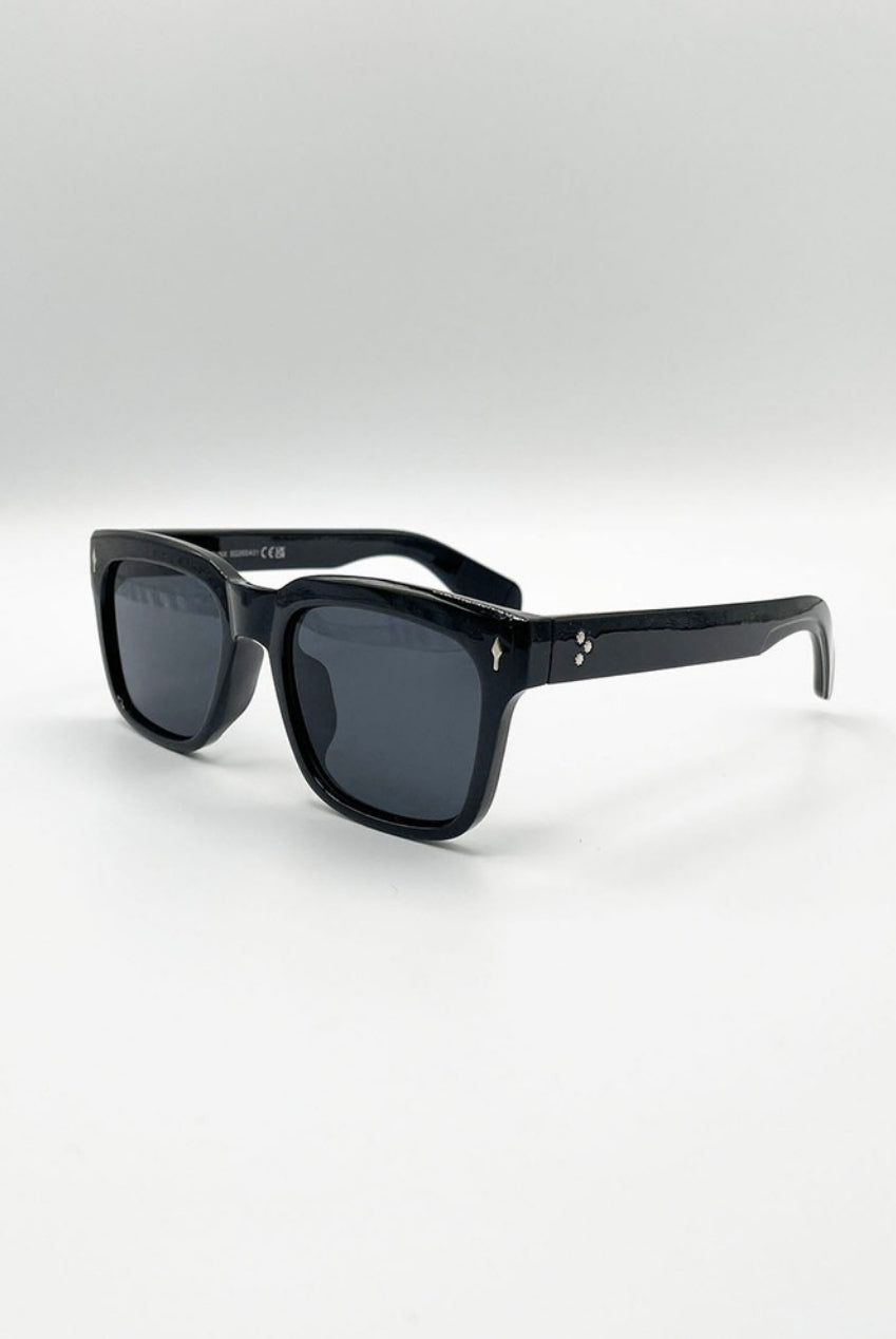 Square Sunglasses In Black SG2502346