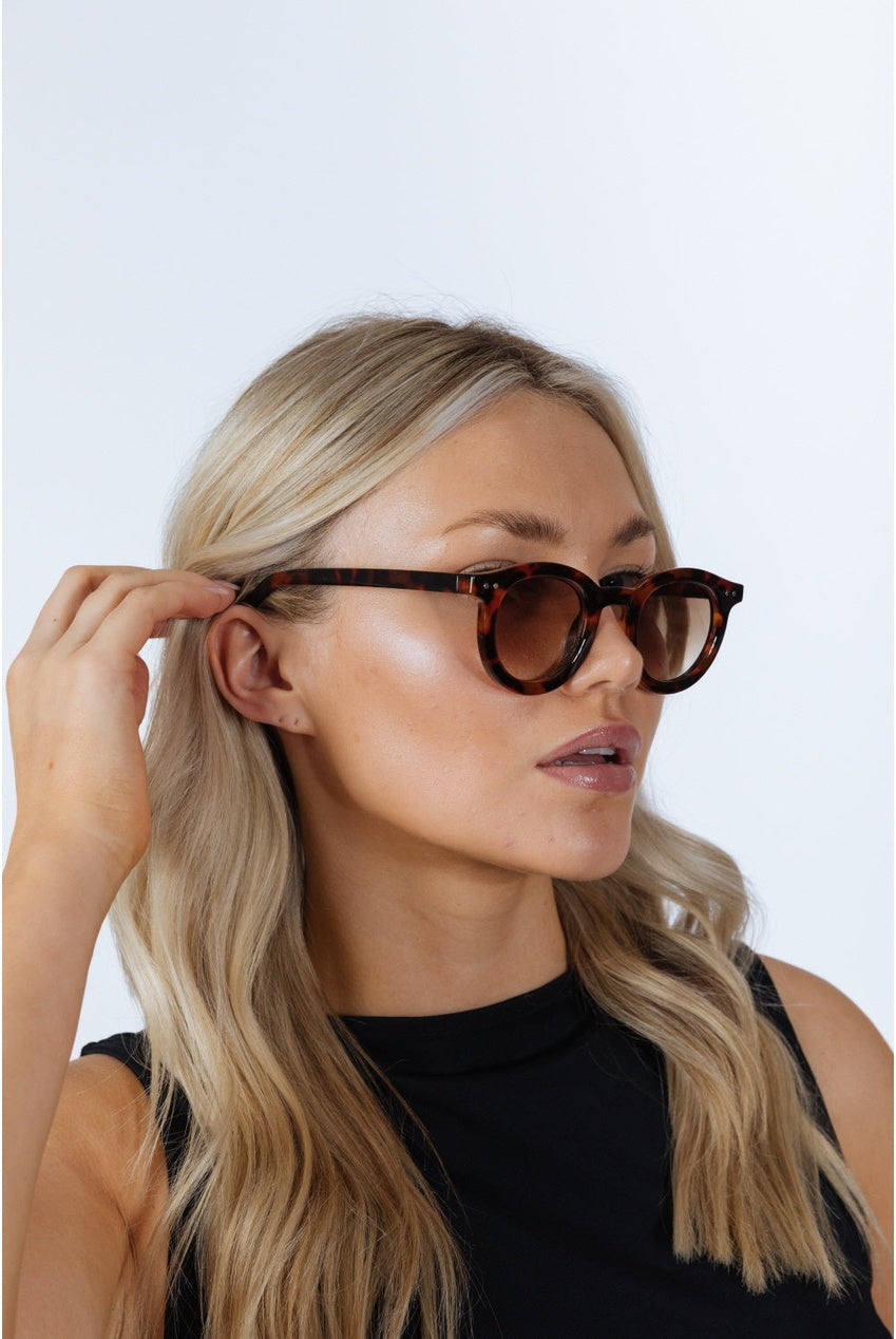 Bold Rounded Sunglasses In Tortoiseshell SG2502705