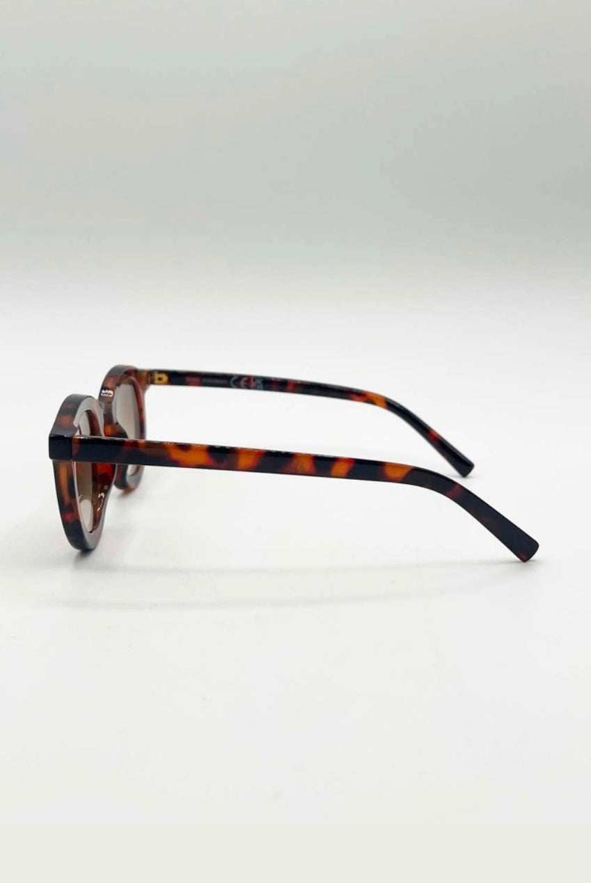 Bold Rounded Sunglasses In Tortoiseshell SG2502705