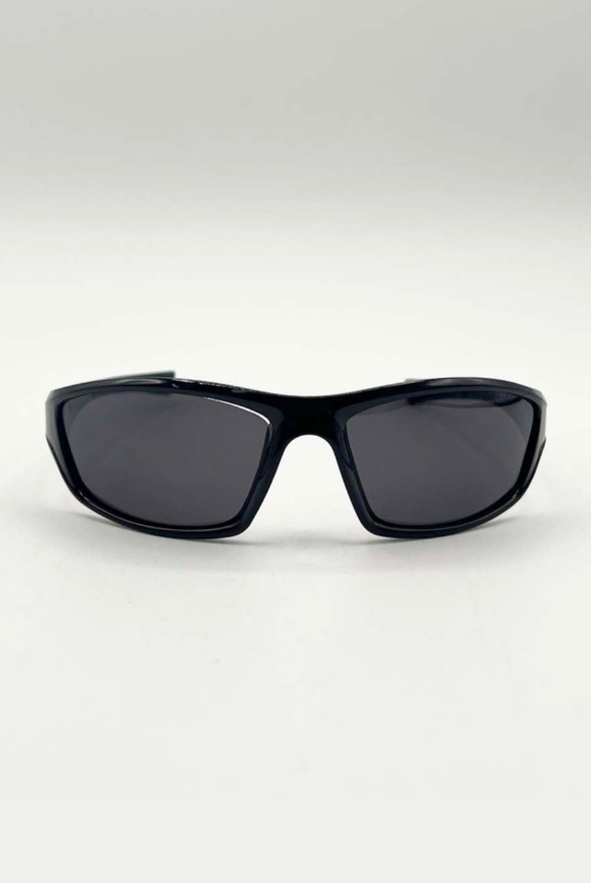 Outdoor Racer Sunglasses In Black Silver With Hard Case SG2502802