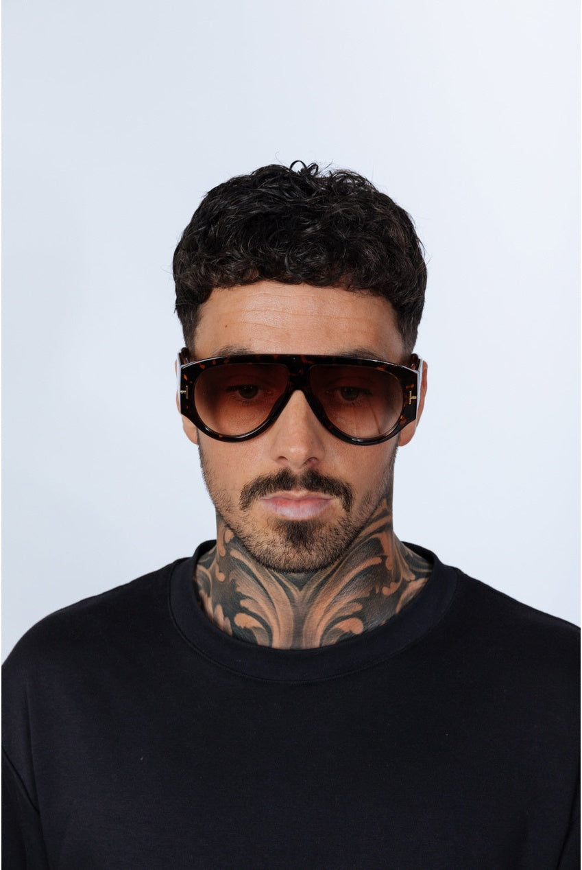 Oversized Rounded Tortoiseshell Sunglasses SG2502905