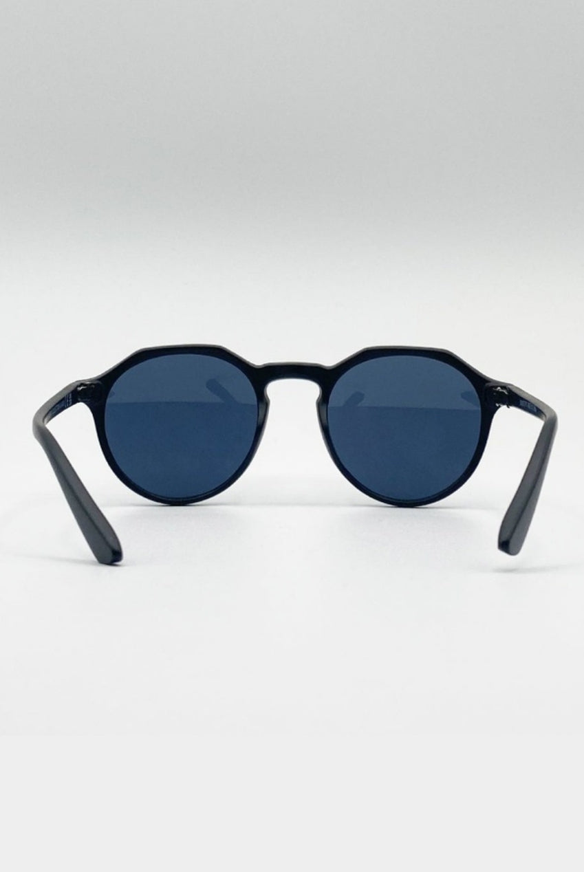 Matte Classic Preppy Sunglasses With Key Hole Nosebridge SG2503111