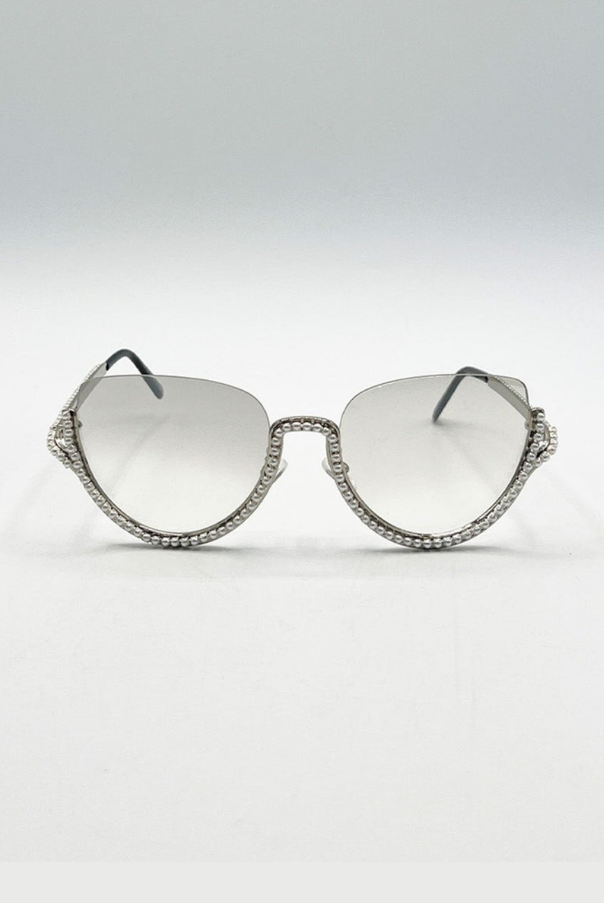 Pearl Sunglasses In Silver Grey SG2503321