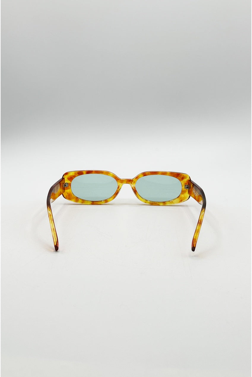 Rectangular Sunglasses In Orange Tortoiseshell SG2503805