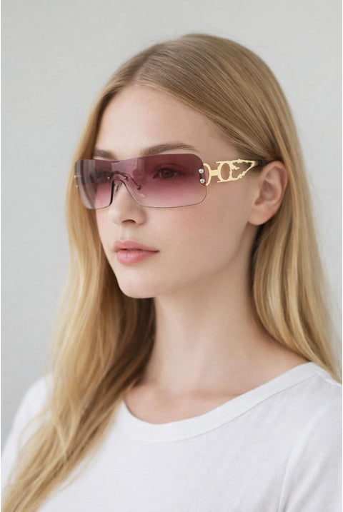 Flat Top Racer Rimless In Red by SVNX