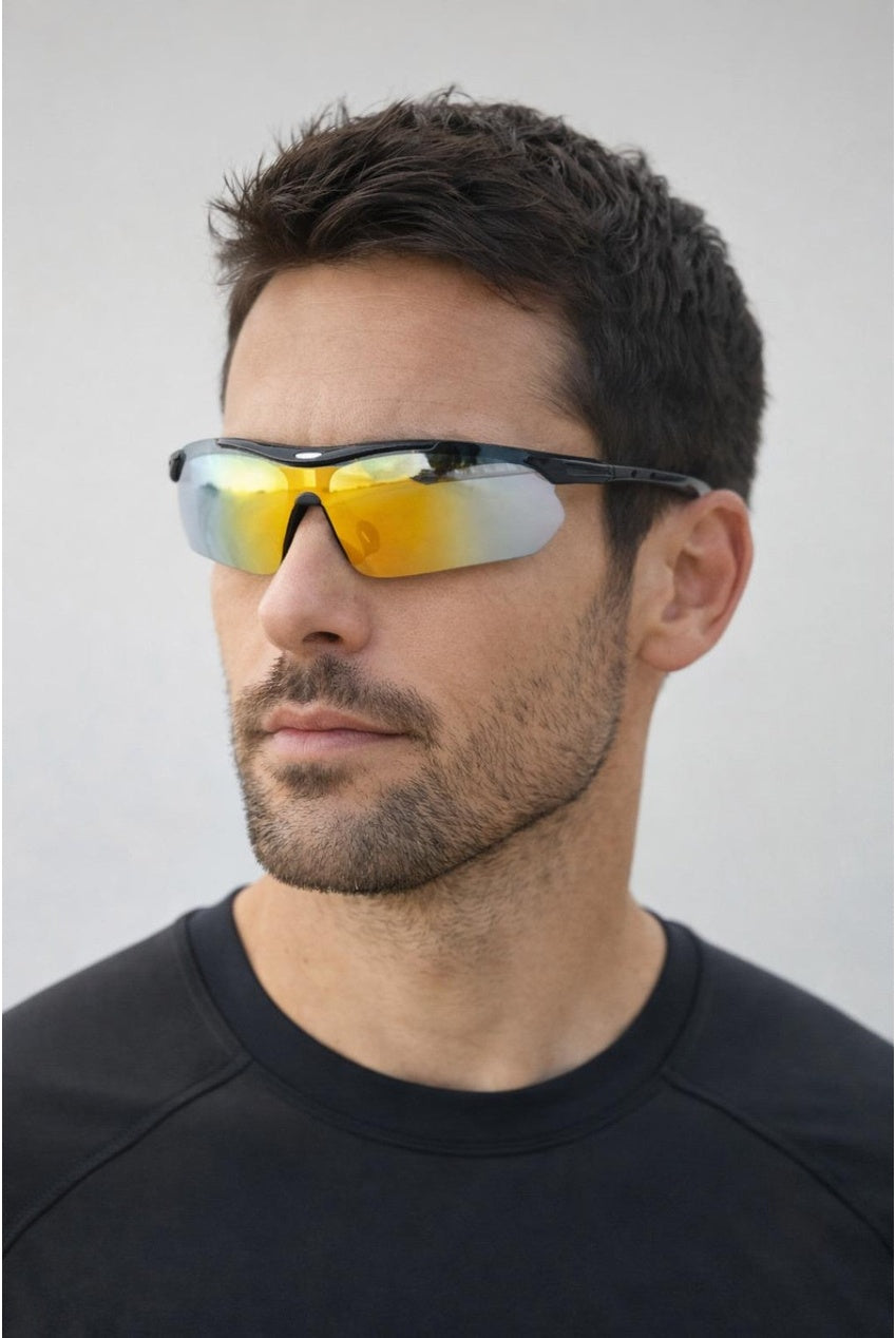 Outdoor Sports Racer Sunglasses In Muted Multi With Case SG2601501