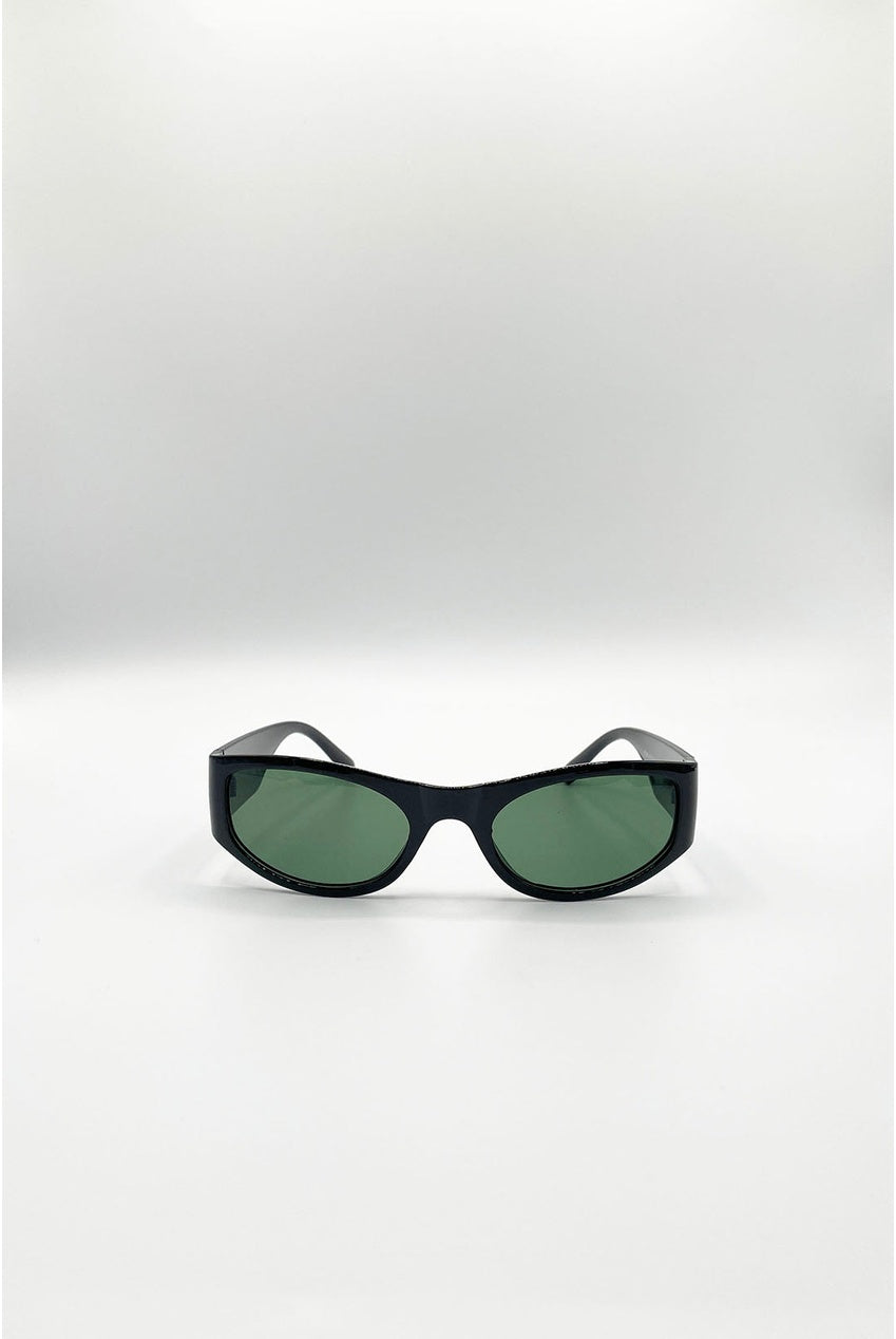 Racer Wrap Around Sunglasses In Black SG2602202