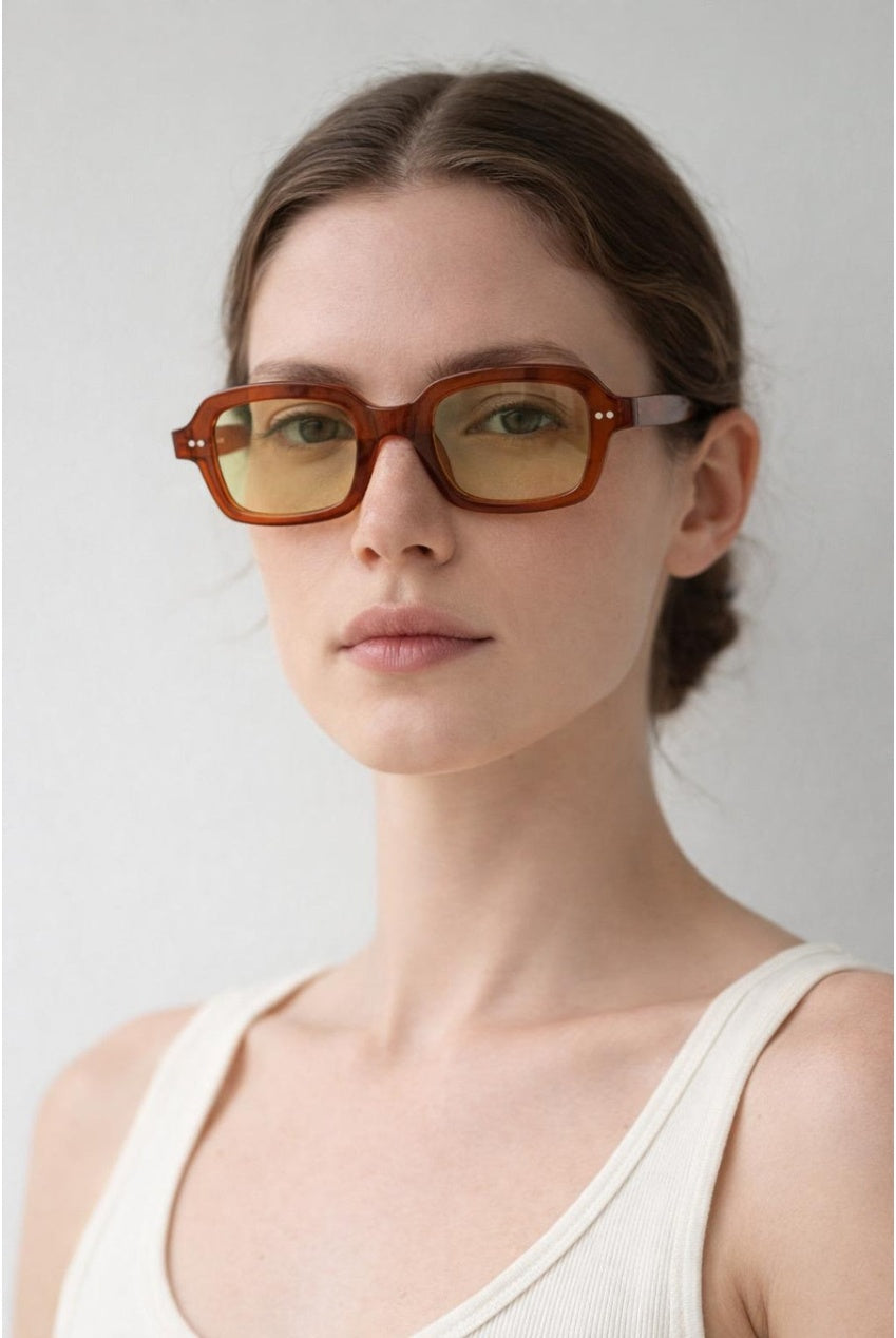 Bold Square Sunglasses In Brown SG2603106
