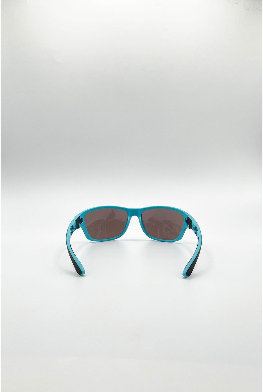 Basic Outdoor Sports Racer Sunglasses In Blue With Case SG2603720