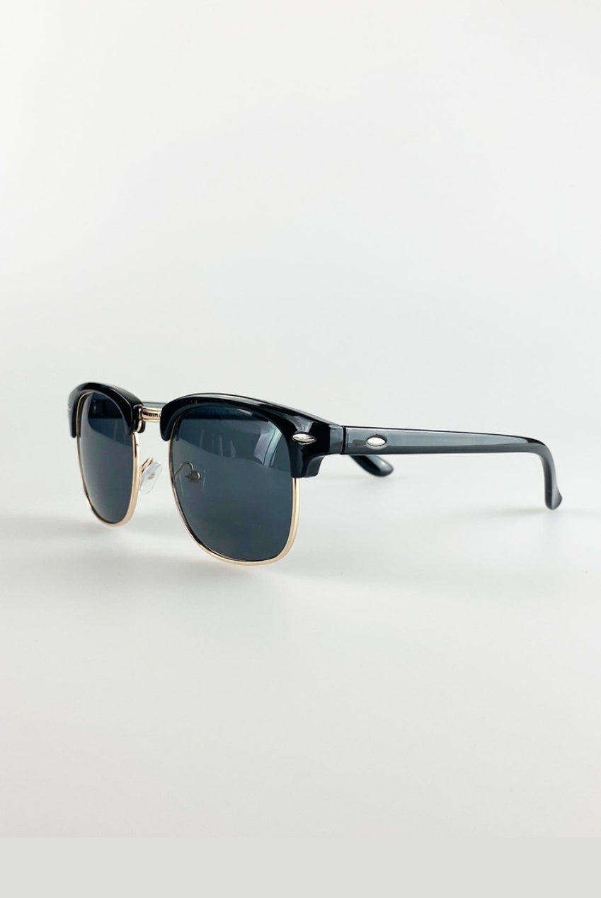 Black Clubmaster Sunglasses With Black Lenses SG2607502