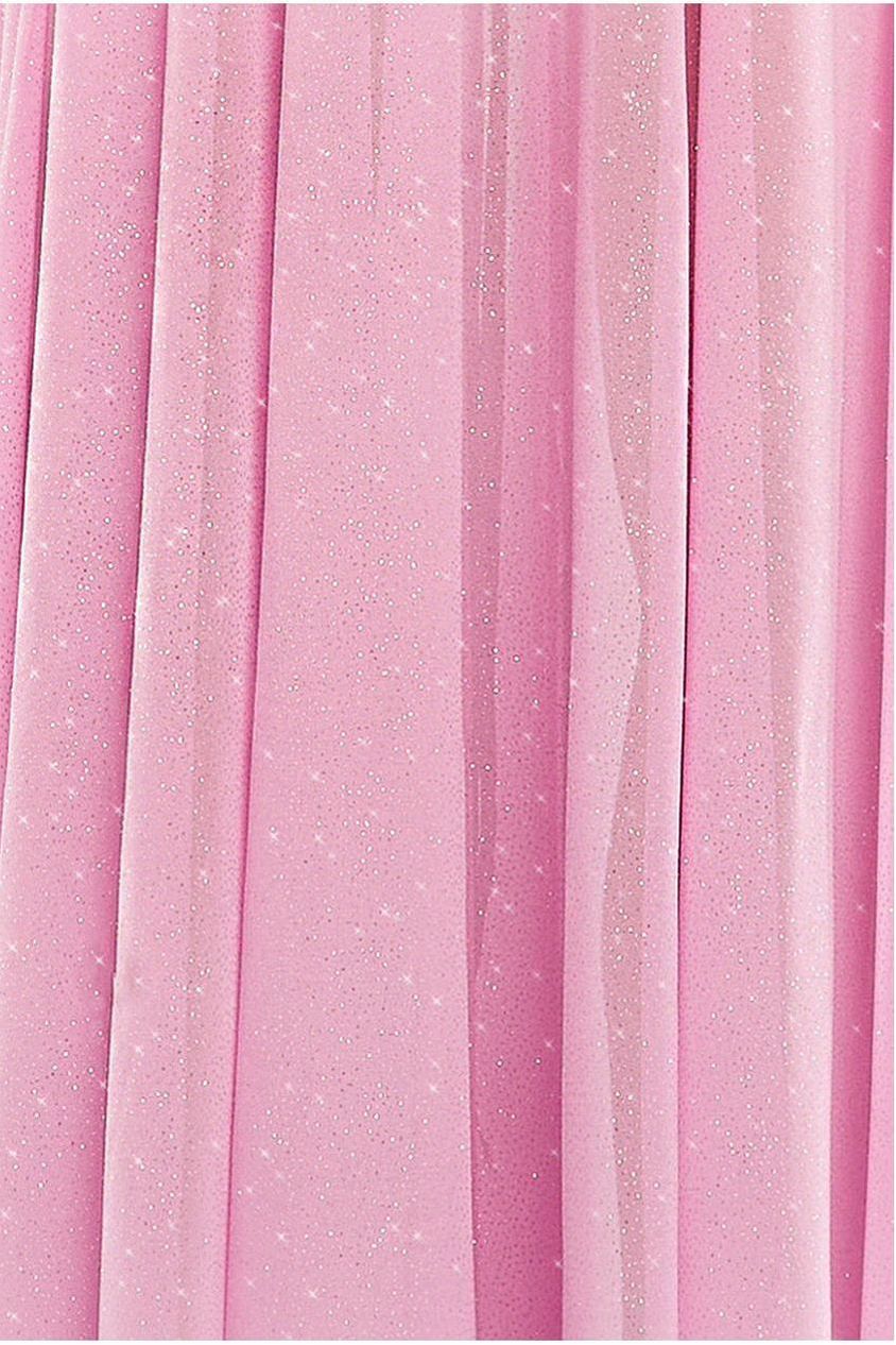 Gathered A-Line Glitter Chiffon Maxi Skirt SK30