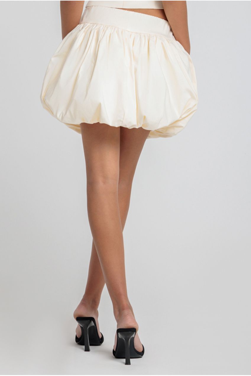 Bengaline Balloon Mini Skirt - Cream SK34