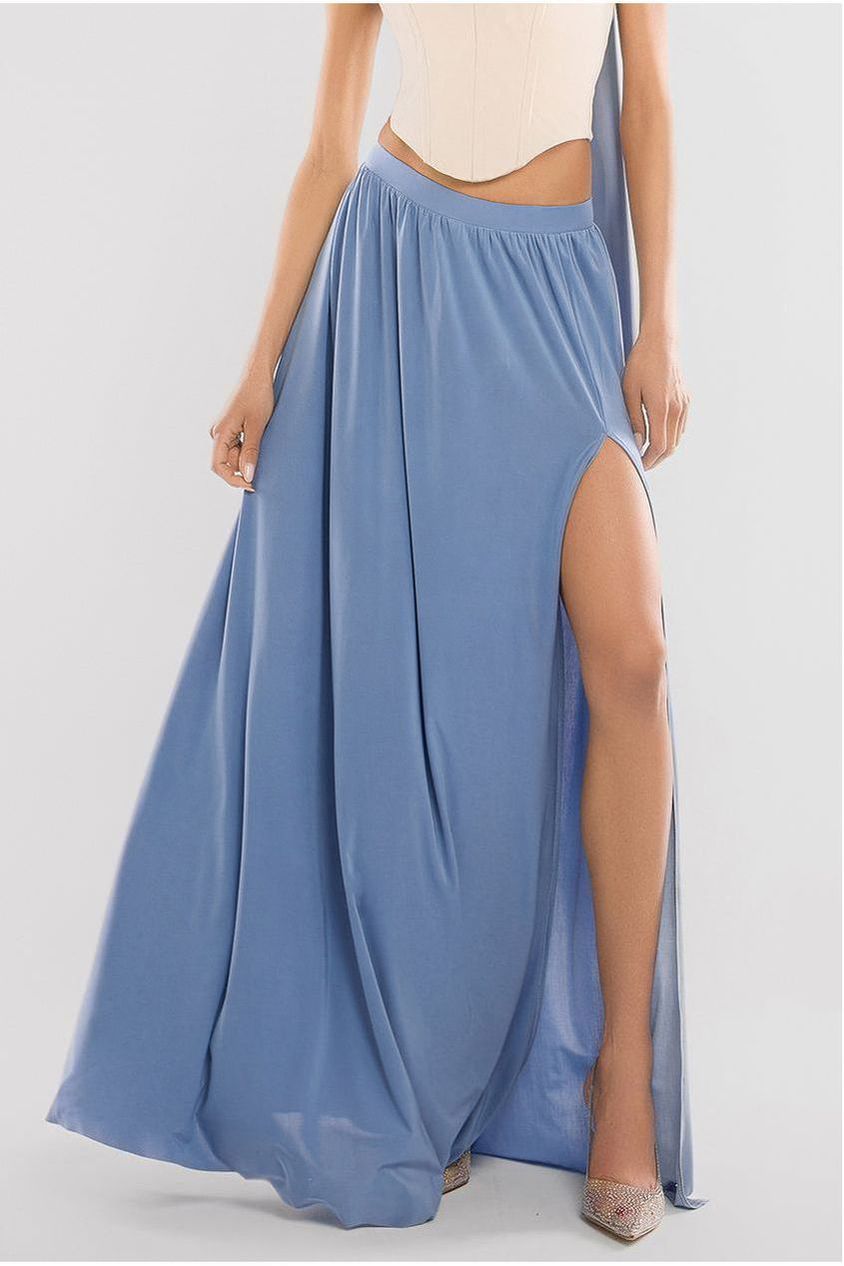 Side Split Soft Touch Maxi Skirt SK41
