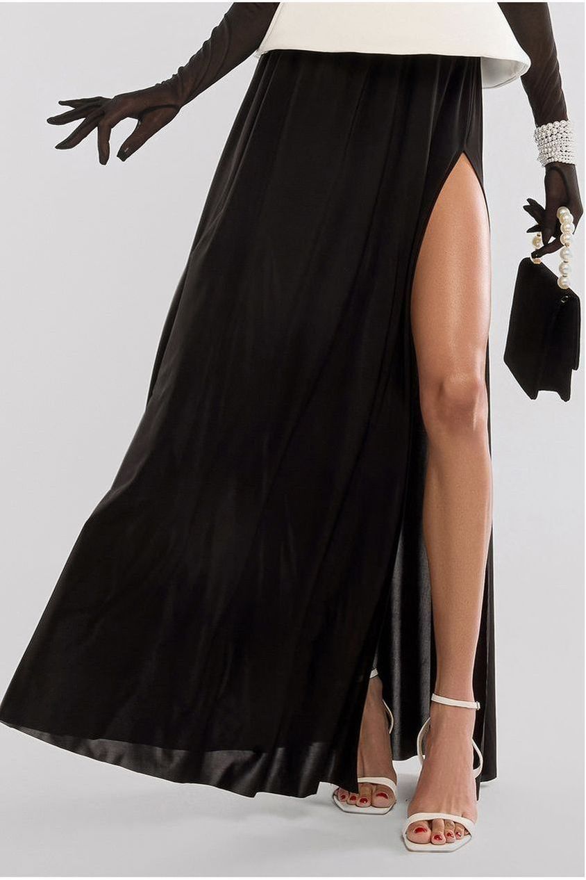 Side Split Soft Touch Maxi Skirt SK41