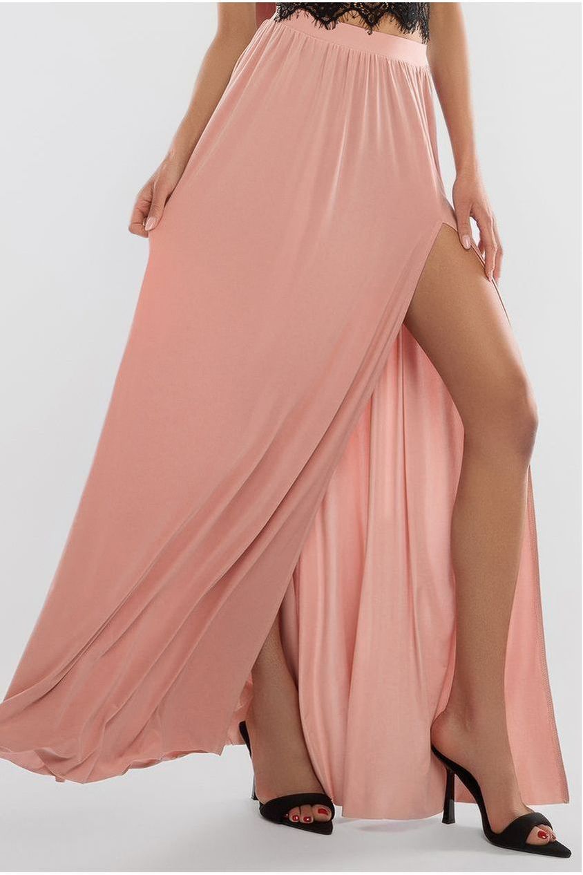 Side Split Soft Touch Maxi Skirt SK41