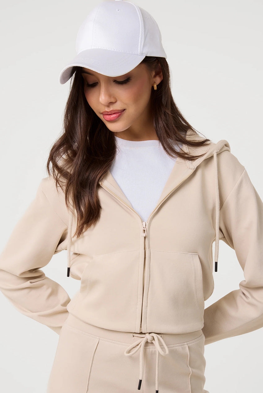 Zip Up Cropped Hoodie SS25468P001