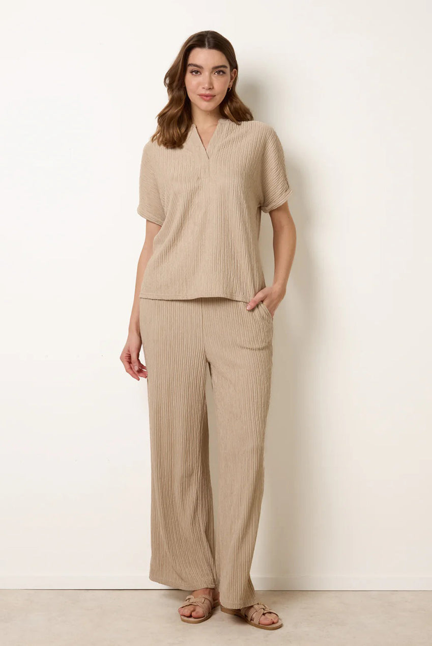 Grandad Collar Oversized Top SS26009B001