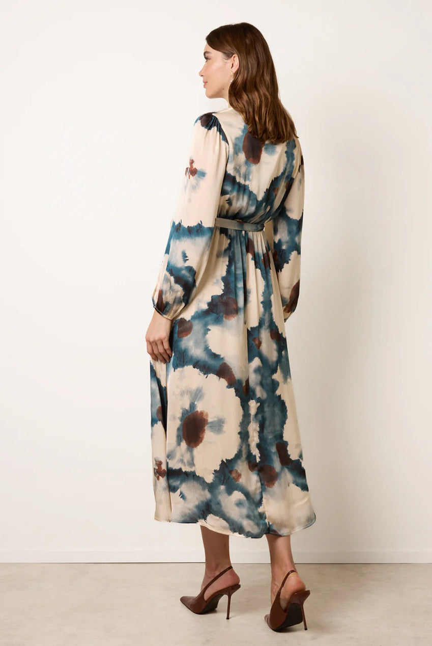 Watercolour Wrap Dress With Tie Belt SS26012B069