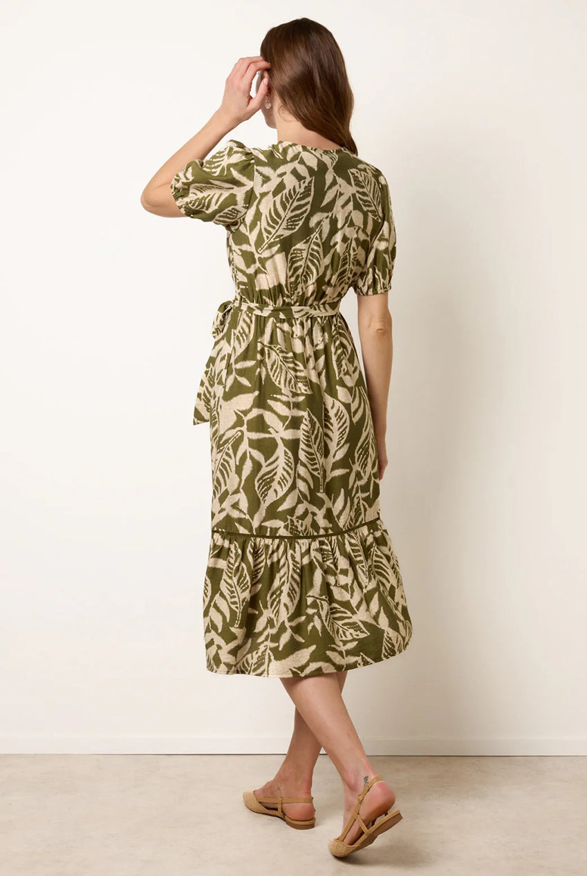 Coconut Button Belted Midi Dress SS26040B056