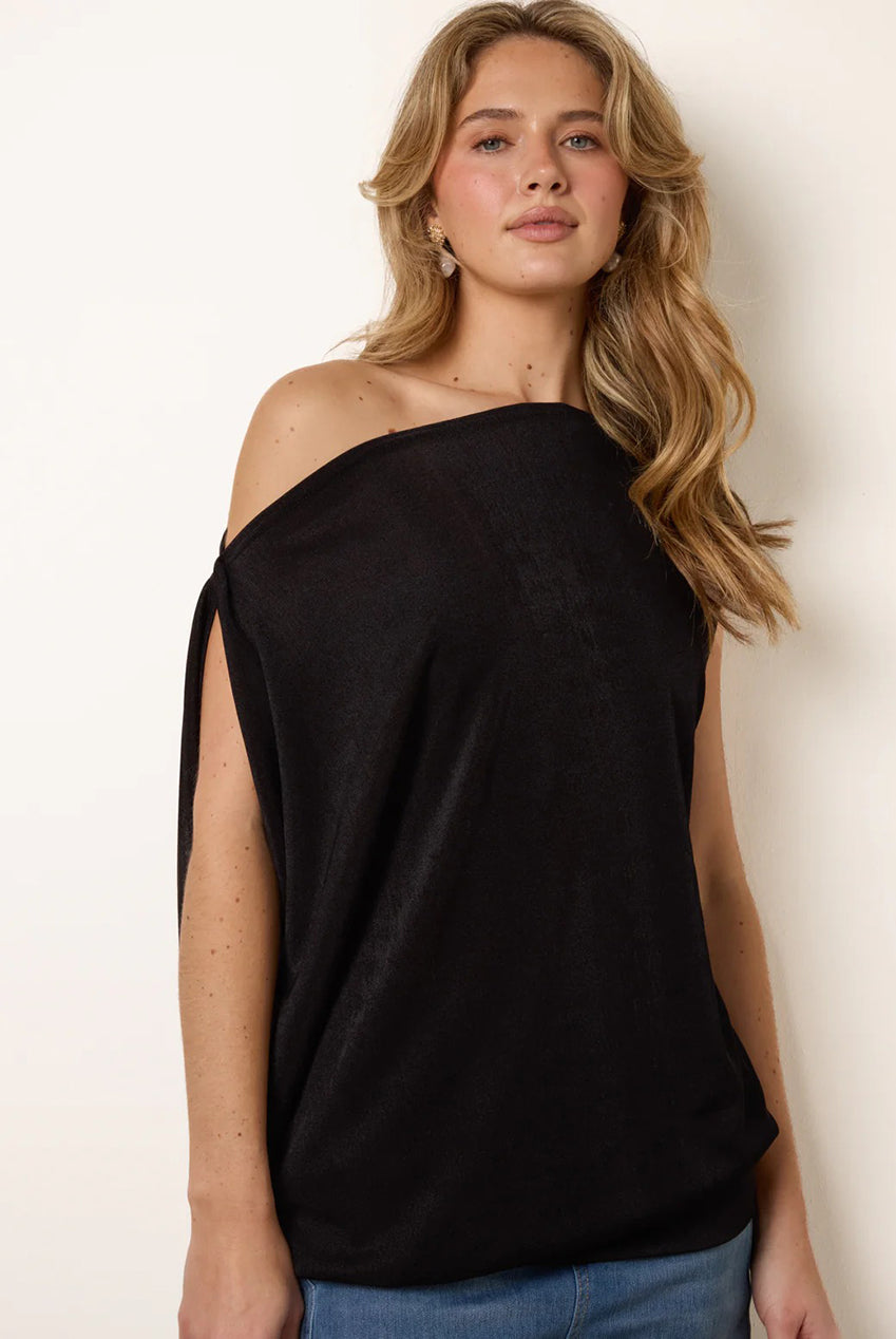 Deep Band Slinky Oversize Tunic Top SS26147B003