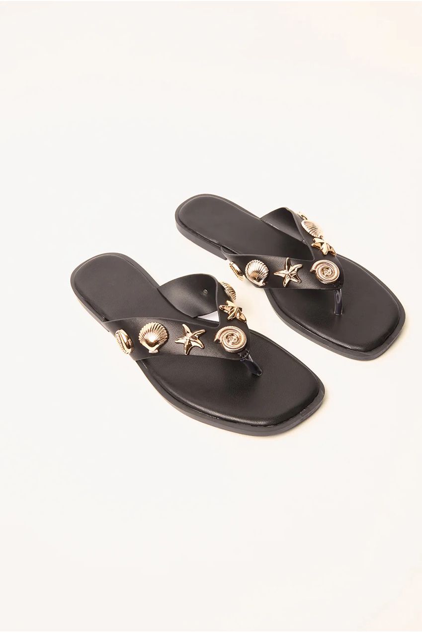 Sea Life Embellished Flip Flops SS26196B003
