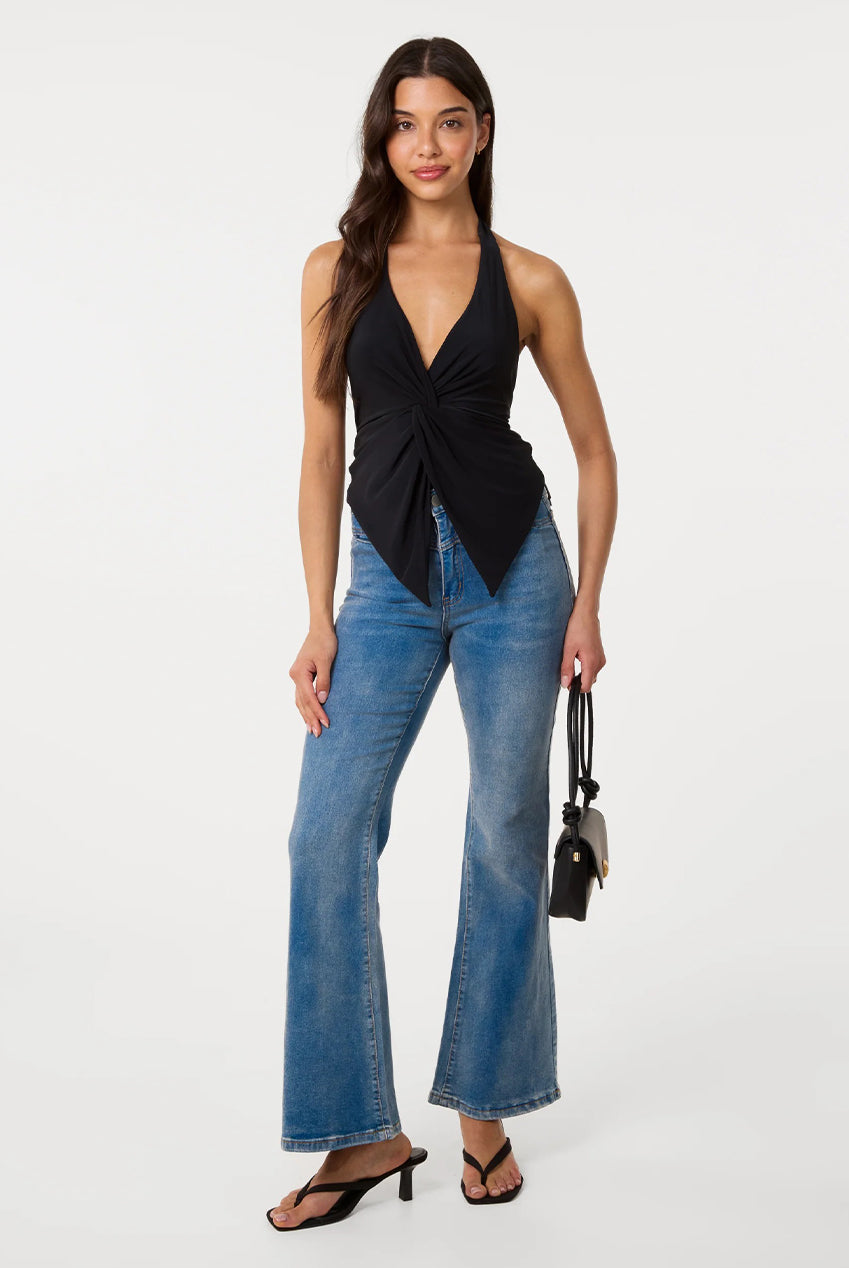 Ring Back Slinky Halter Top SS26221P003