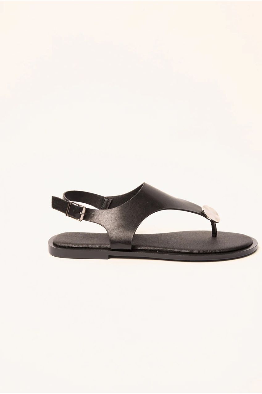 Faux Leather Metal Detail Sandals SS26253S003