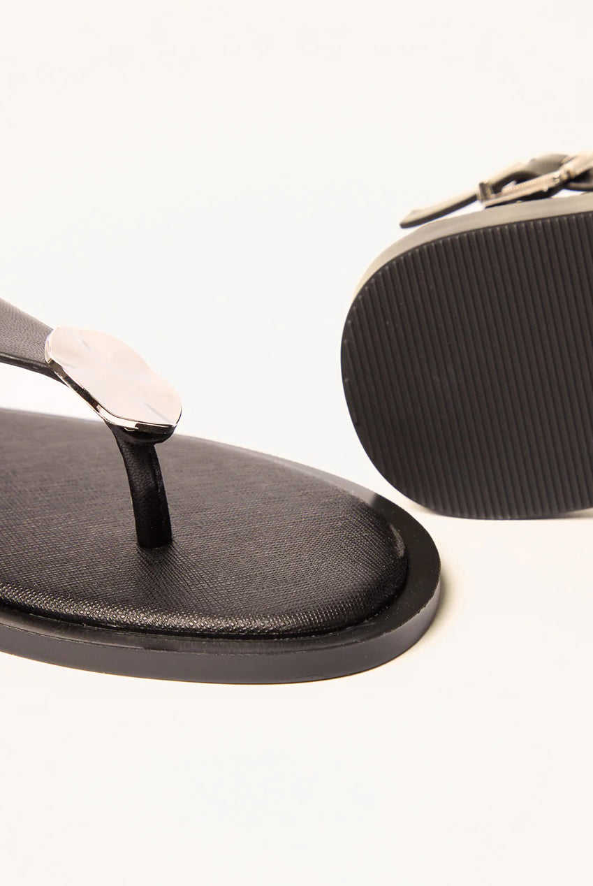 Faux Leather Metal Detail Sandals SS26253S003