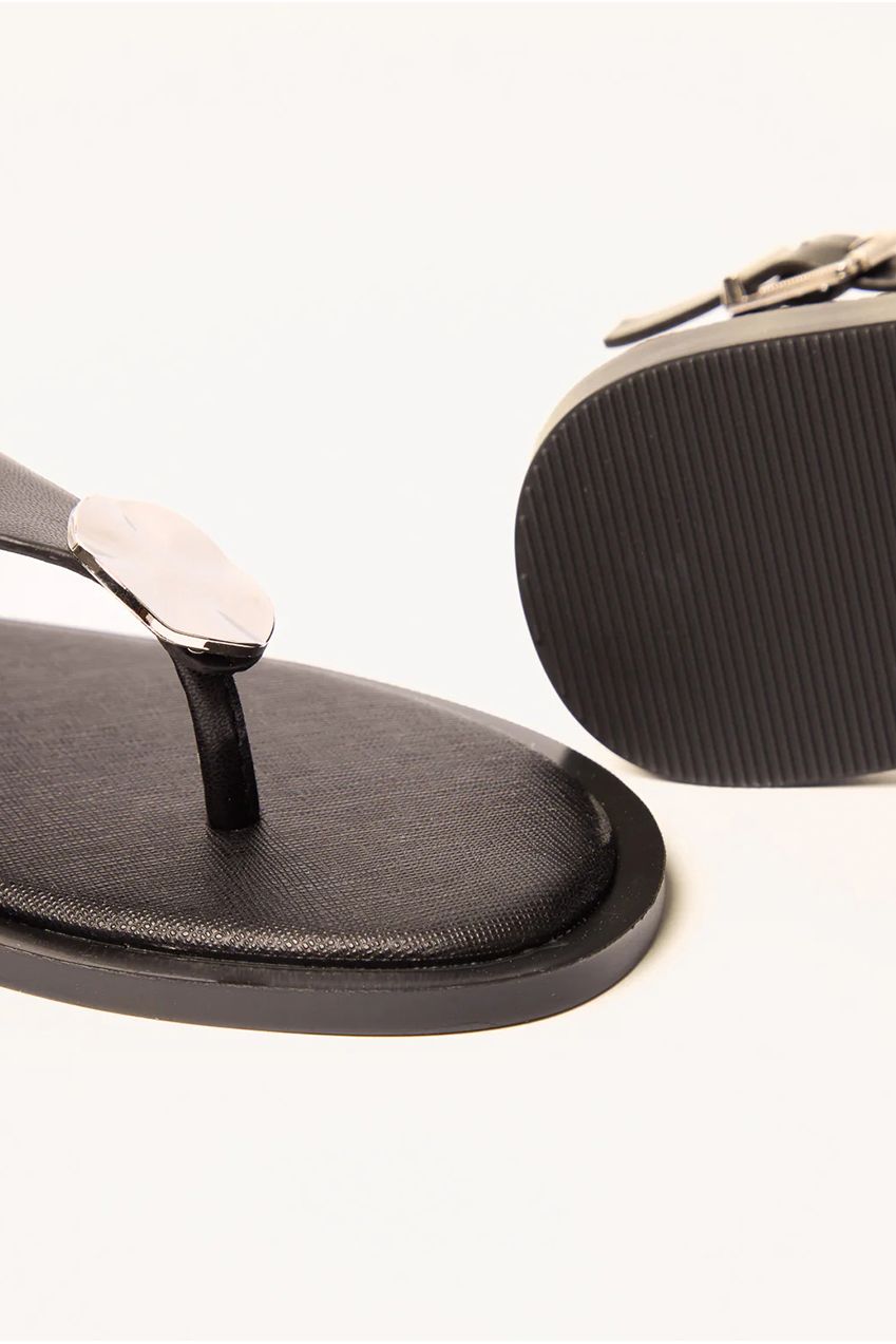 Faux Leather Metal Detail Sandals SS26253S003