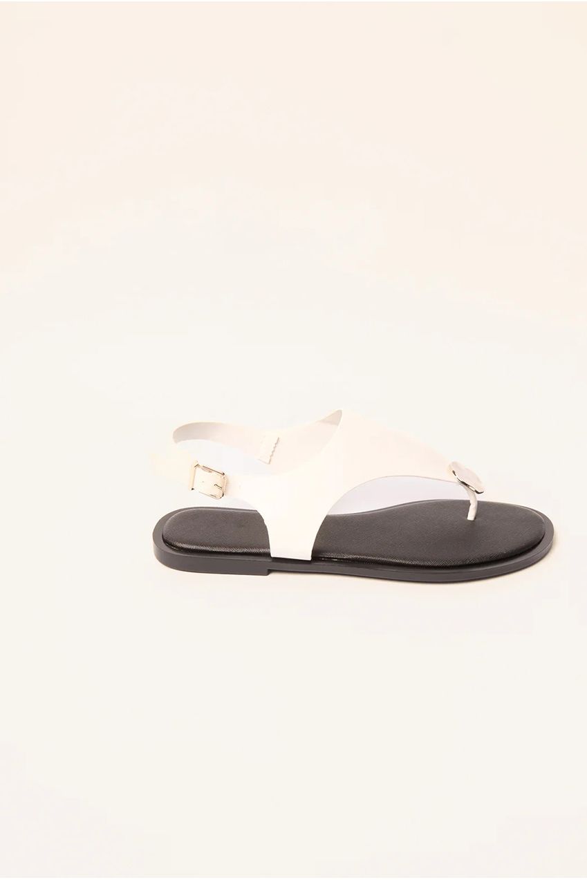 Faux Leather Metal Detail Sandals SS26253S006