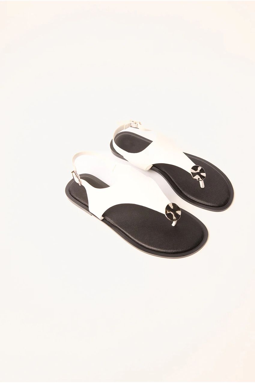 Faux Leather Metal Detail Sandals SS26253S006