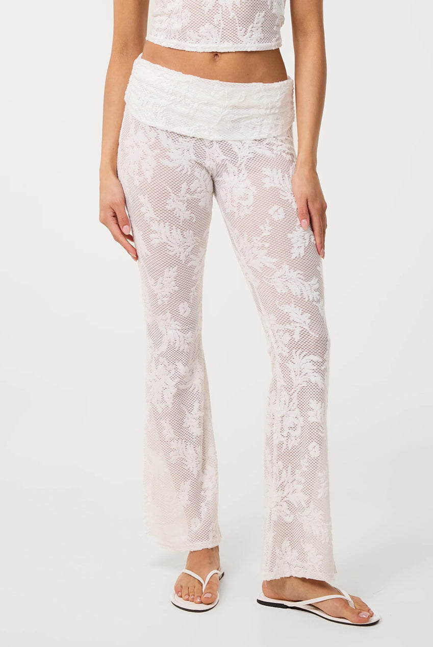 Crochet Lace Flare Trousers SS26302P014