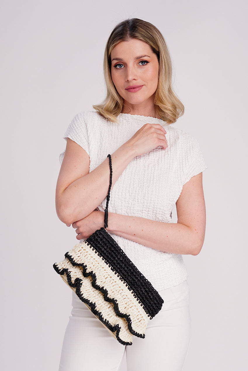 Saffira Clutch Bag - Black SAF015-NAT030