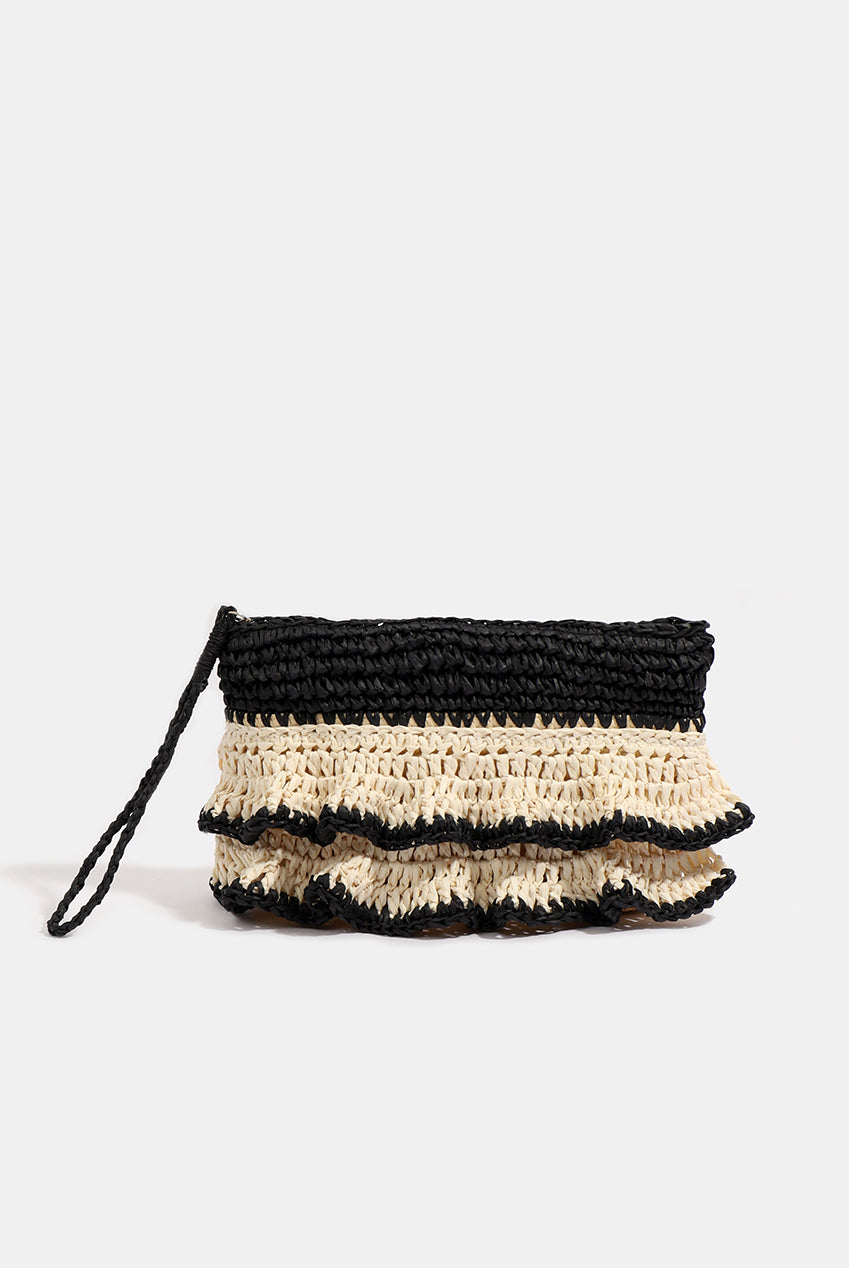 Saffira Clutch Bag - Black SAF015-NAT030