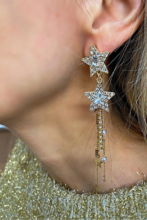 Star Earrings Gold Earrings by QueenMee Accessories