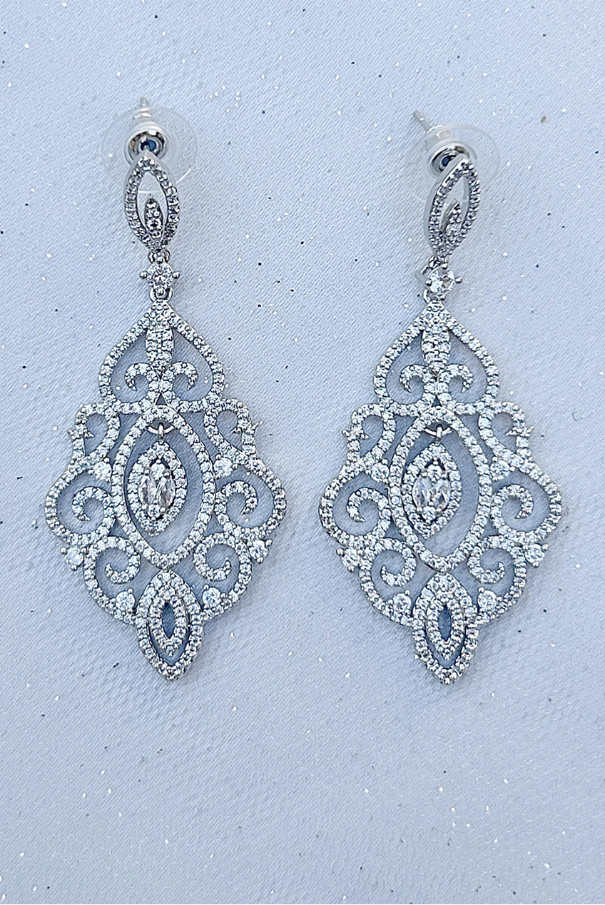 Statement Earrings Long Drop Earrings With Crystal 5060801176019