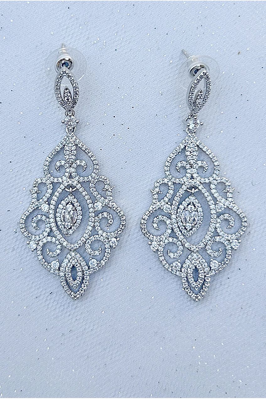 Statement Earrings Long Drop Earrings With Crystal 5060801176019