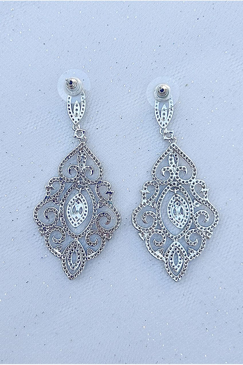 Statement Earrings Long Drop Earrings With Crystal 5060801176019