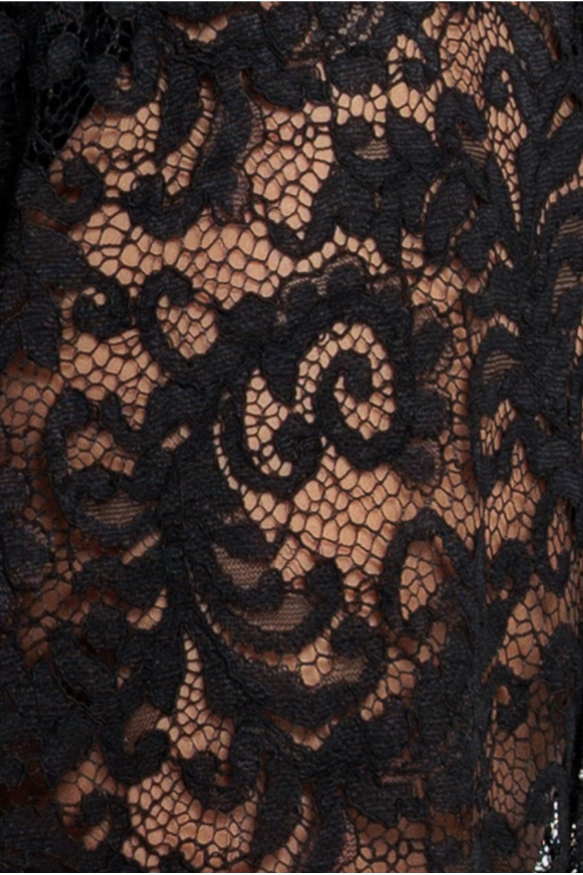 Barrell Leg Scalloped Hem Trouser - Black TR388