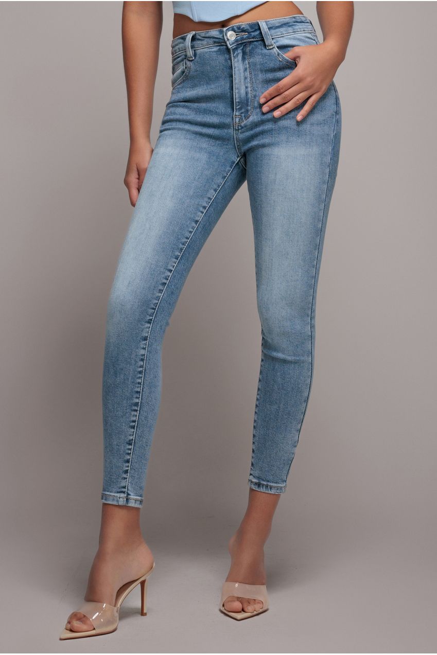 Skinny Fit Stretch Denim Jeans - Blue TR392
