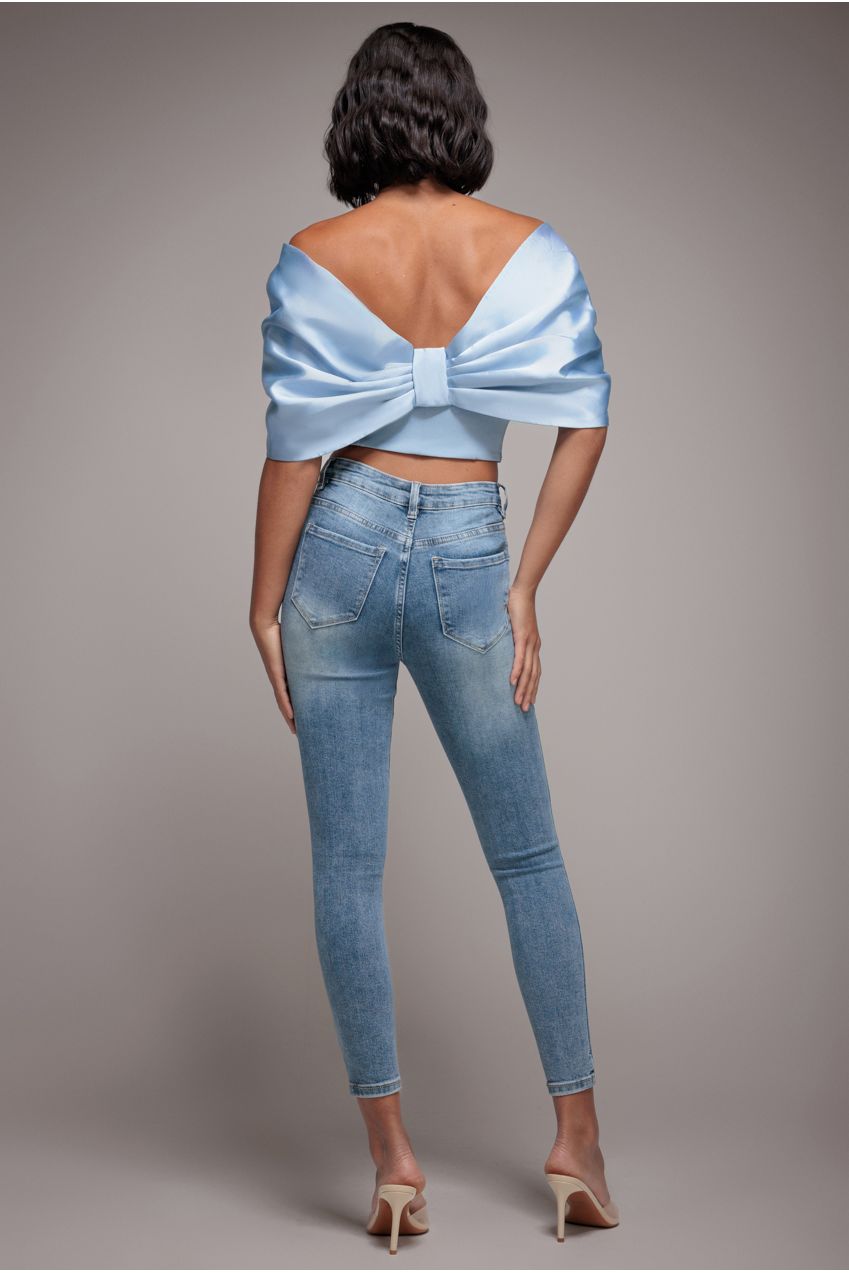 Skinny Fit Stretch Denim Jeans - Blue TR392