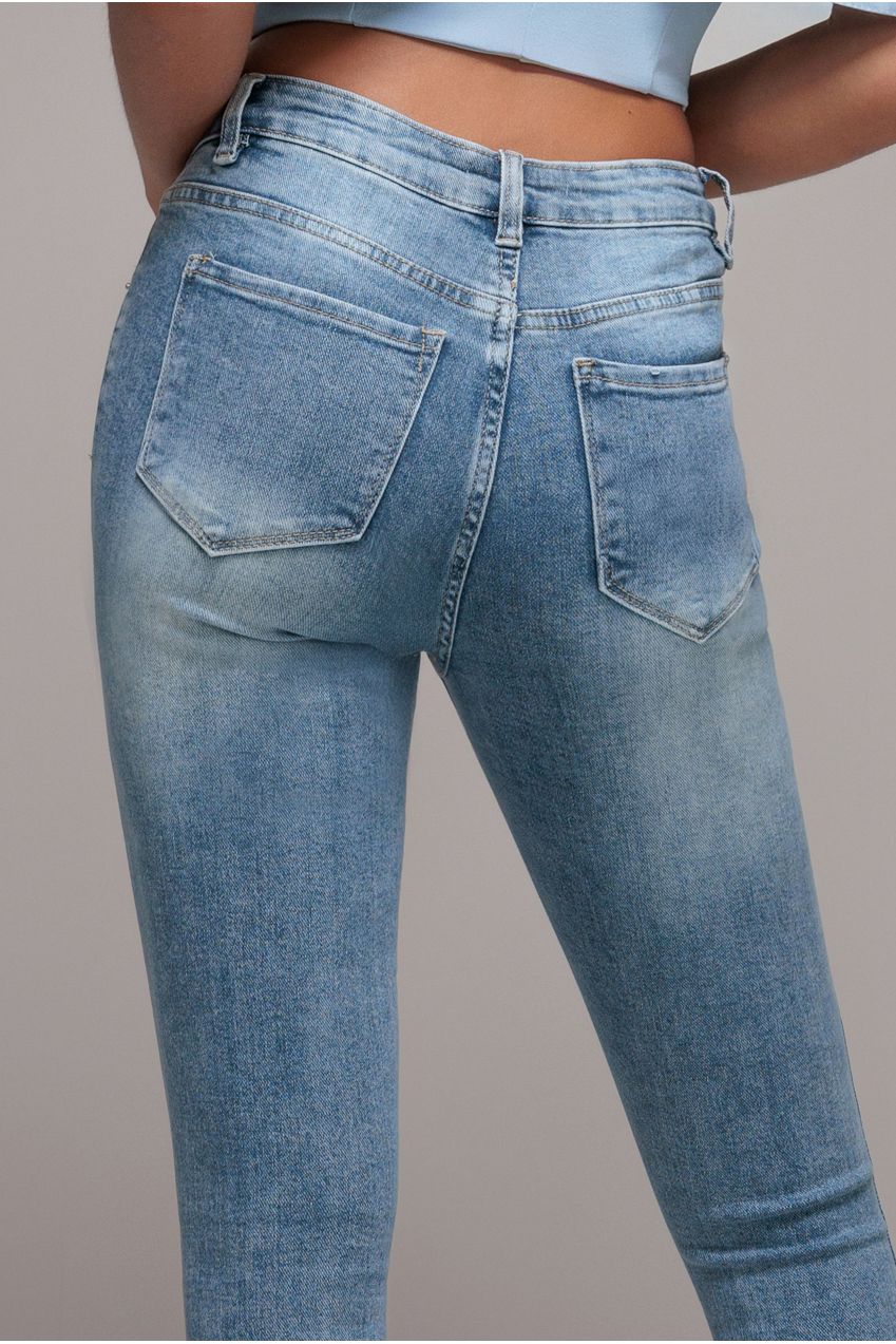 Skinny Fit Stretch Denim Jeans - Blue TR392