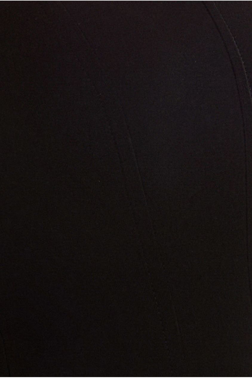 Compact Crepe Lace Up Corset With Side Split Jersey Maxi Skirt & Scarf - Black & Sage Green LOOK09