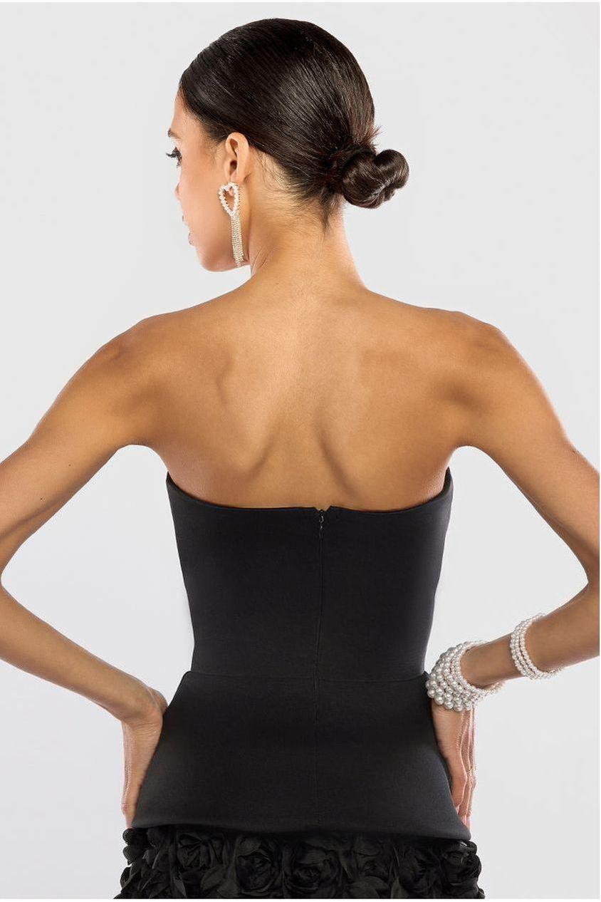 Scuba Boobtube Peplum Hem Corset T233