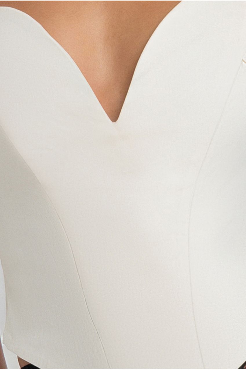 Bardot Corset Top - Cream T242