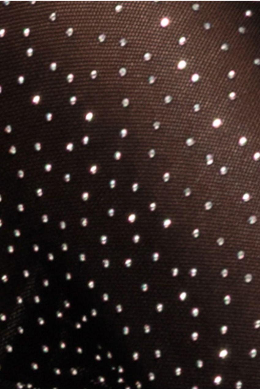 Diamante Long Sleeve Velvet Dipped Hem Top - Black T244