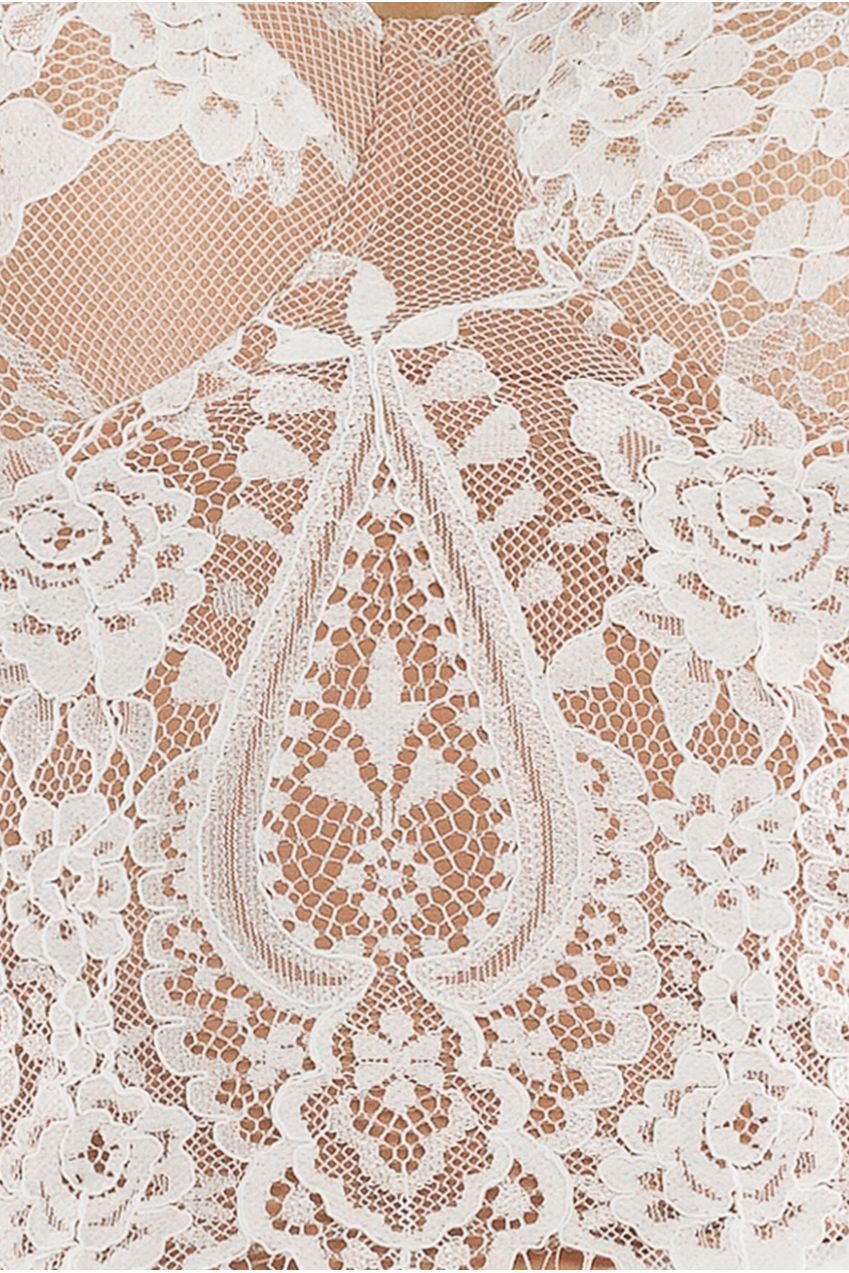 Embroidered Lace Corset T259